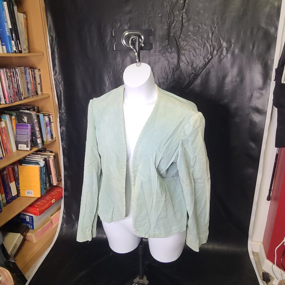Vintage 80s handmade open-front corduroy jacket size extra large